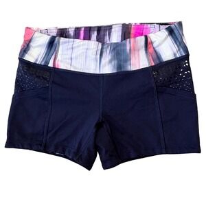 Lululemon Run Shorty Short Women 6 Abstract Print 3.5 Running Yoga Gorpcore